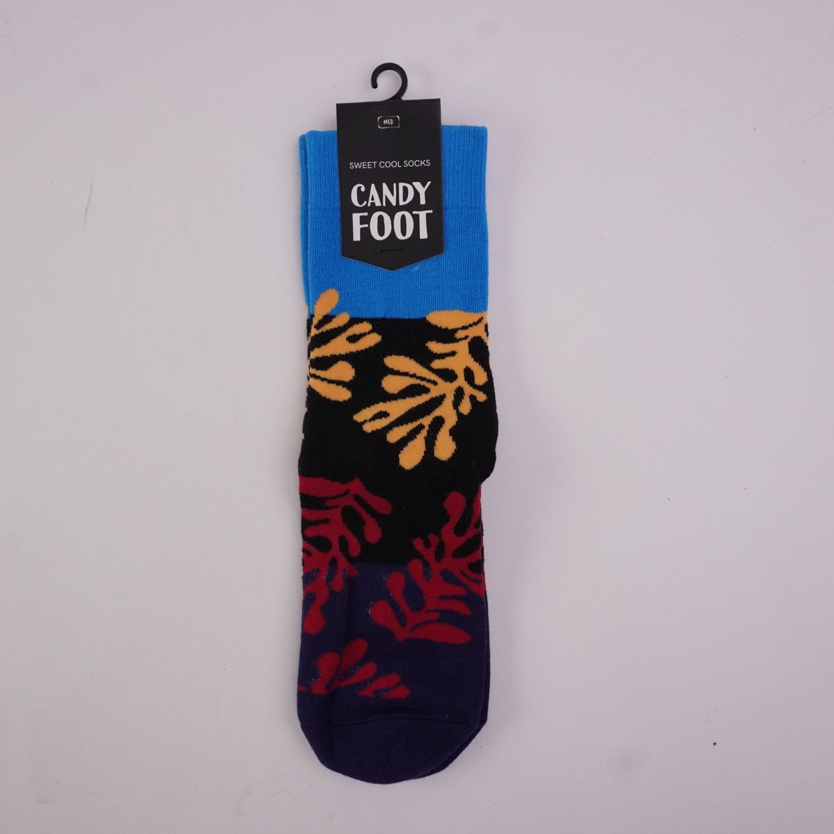 “Candy Foot: Vibrant Coral Motif Socks – Sweet Style!”